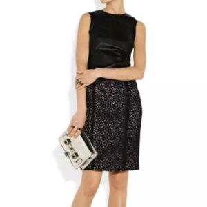 NEW DKNY Black Stretch Lace Pencil Skirt Size 0